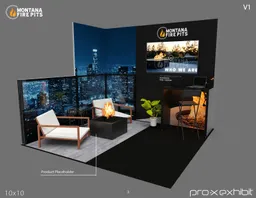 10x10 Perimeter booth design by Pro-X Exhibits